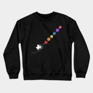 Christmas Polyhedral Rainbow Dice Set Tabletop RPG Addict Crewneck Sweatshirt